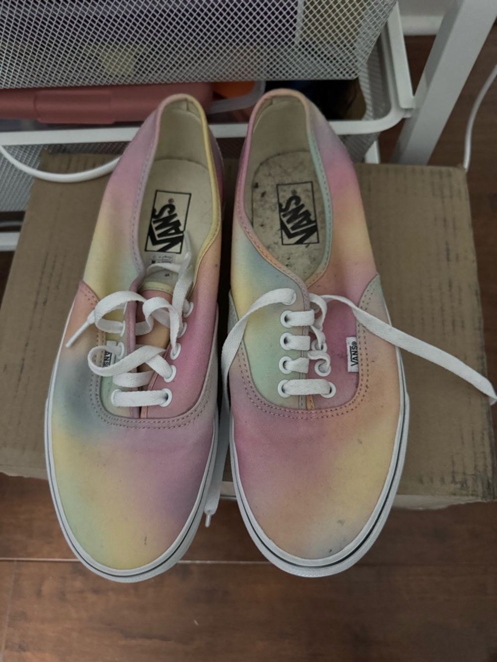 Vans Women’s Pastel Tie-Dye Canvas Sneakers - Pink, Yellow, Blue